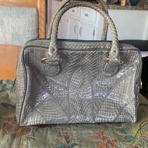Vintage Varon Snakeskin Satchel